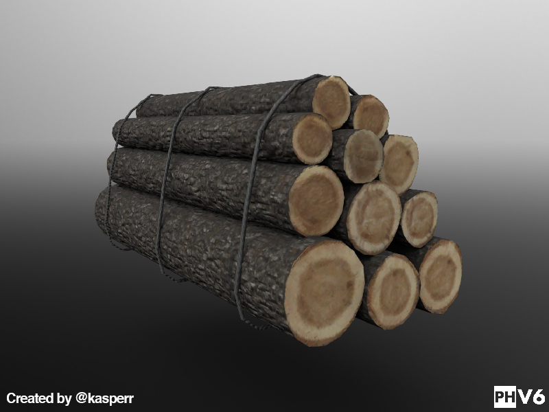 A stack of logs