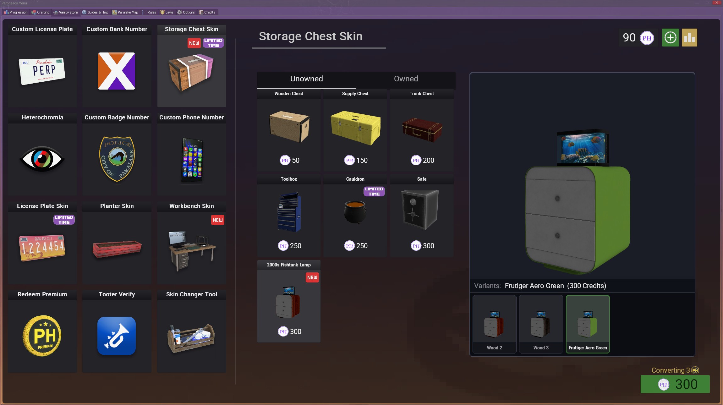 Store Menu